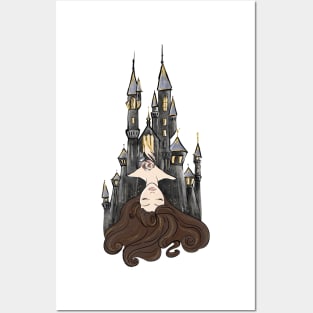 Sleeping Beauty Castle - Brunette Posters and Art